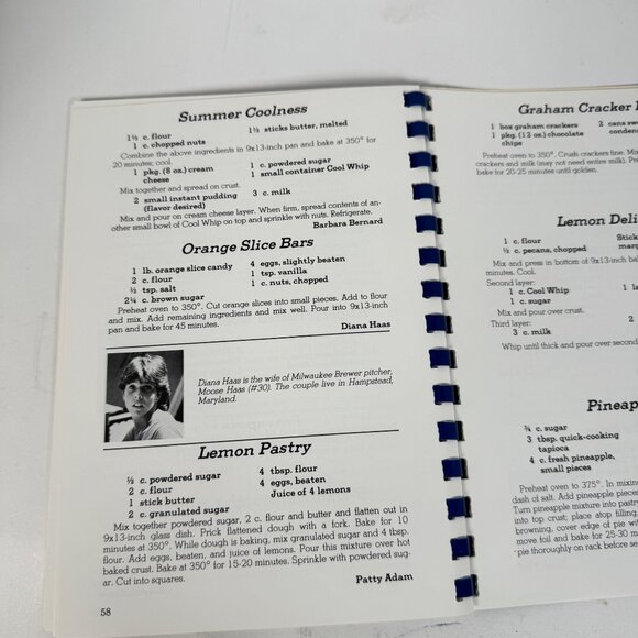 1983 Milwaukee Brewers Wives Cookbook Signed by 11 Vtg MLB Recipes What's Cookin - Picture 8 of 13